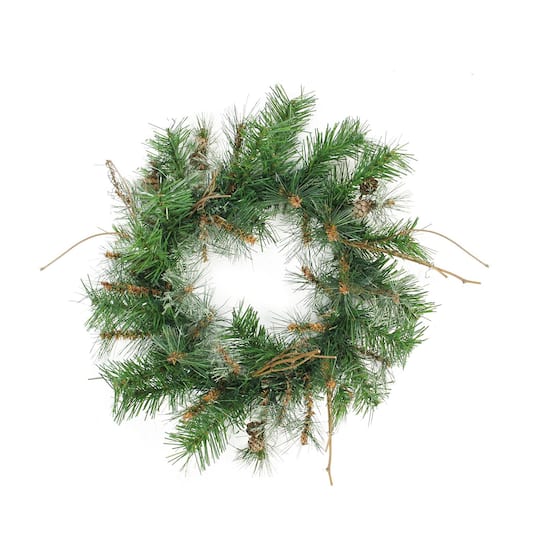 24&#x22; Country Mixed Pine Artificial Wreath